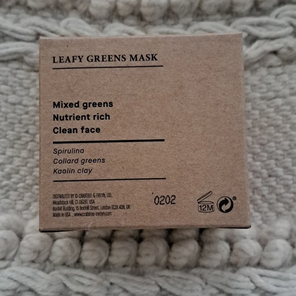 NIB & SEALED The Gardeners Crabtree & Evelyn Leafy Greens Mask